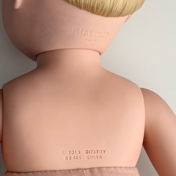 18” Cititoy Vinyl Girl Doll GS 126 Blonde Hair Moving EyeLids Blue Eyes - Picture 4 of 15